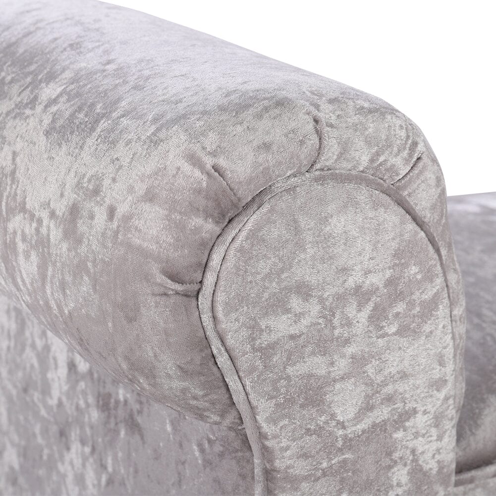 Tufted Velvet Buttoned Bench with Raised Arms Benches Living and Home 
