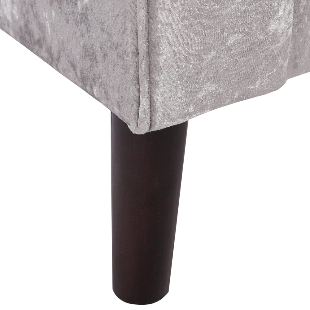 Tufted Velvet Buttoned Bench with Raised Arms Benches Living and Home 