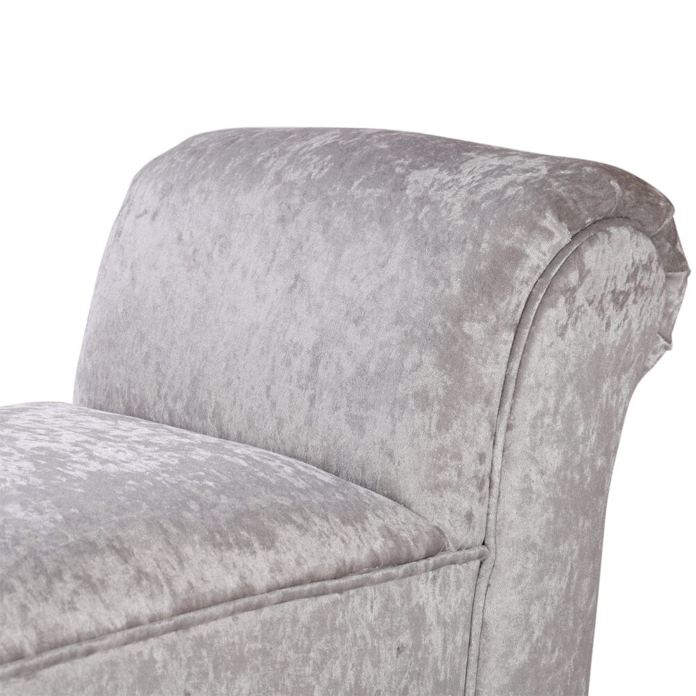Tufted Velvet Buttoned Bench with Raised Arms Benches Living and Home 