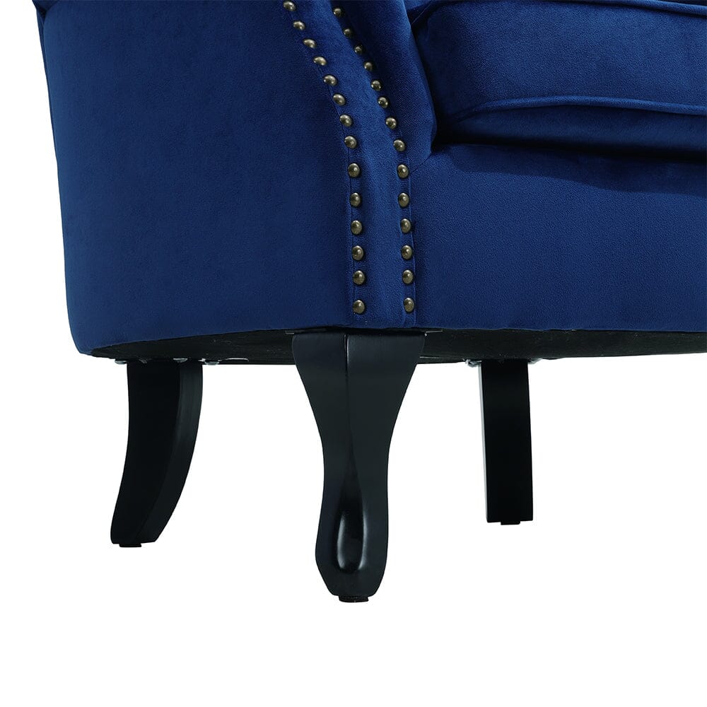 Luxurious Button Armchair with Toss Pillow Armchair Living and Home 