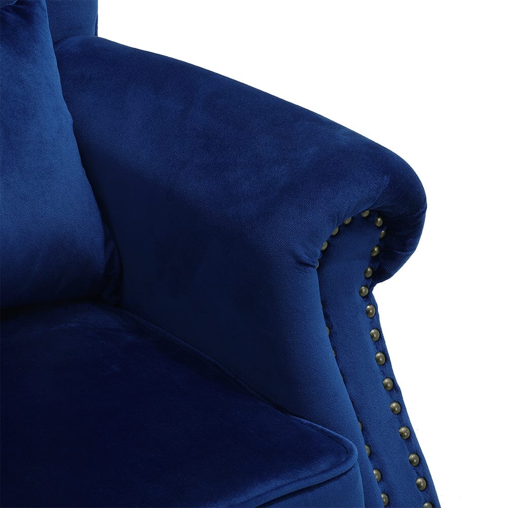 Luxurious Button Armchair with Toss Pillow Armchair Living and Home 