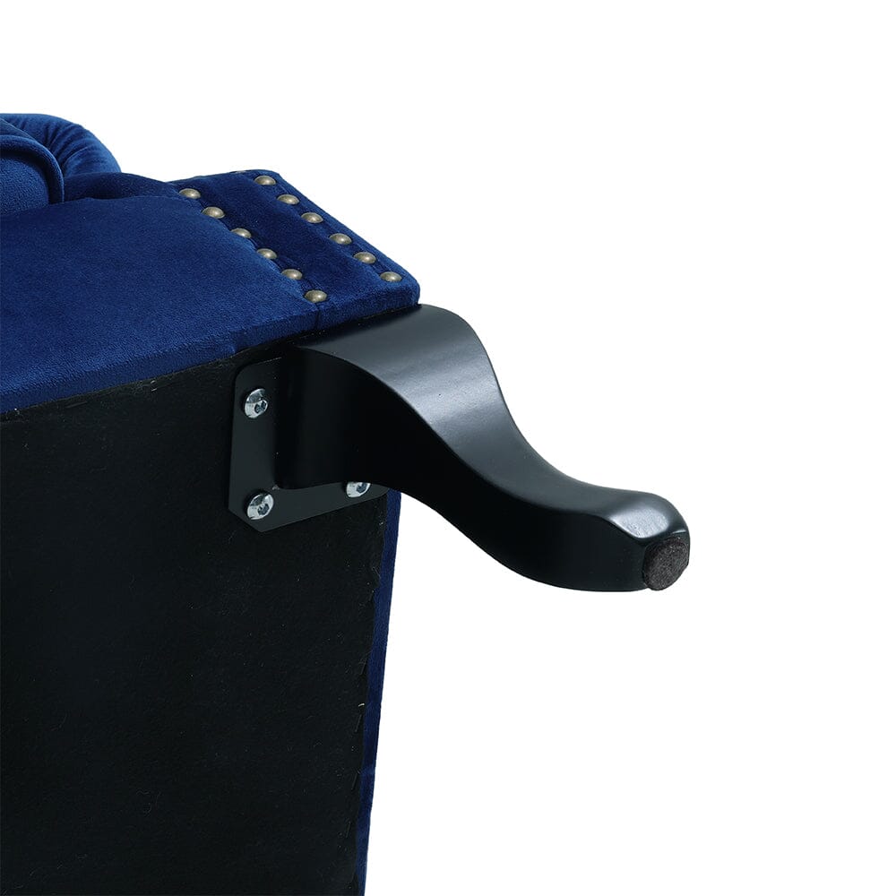 Luxurious Button Armchair with Toss Pillow Armchair Living and Home 