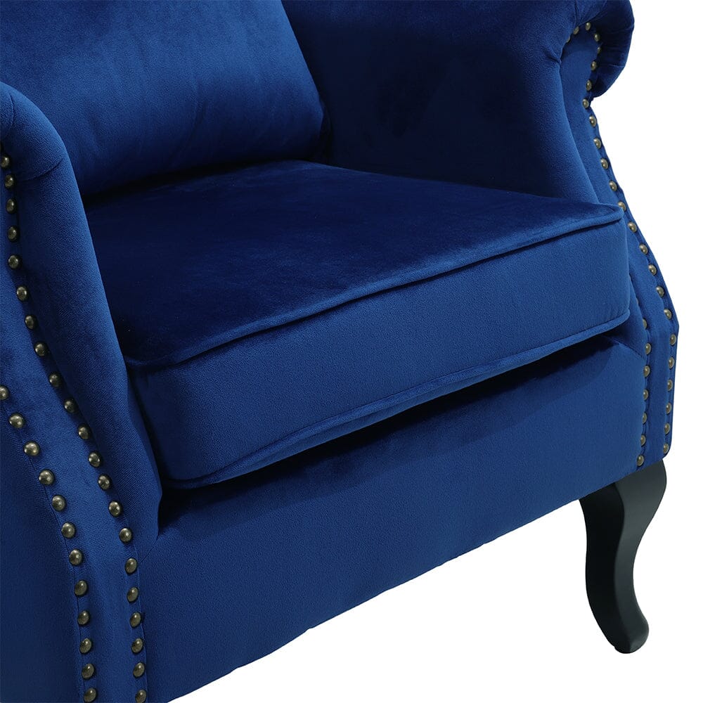 Luxurious Button Armchair with Toss Pillow Armchair Living and Home 