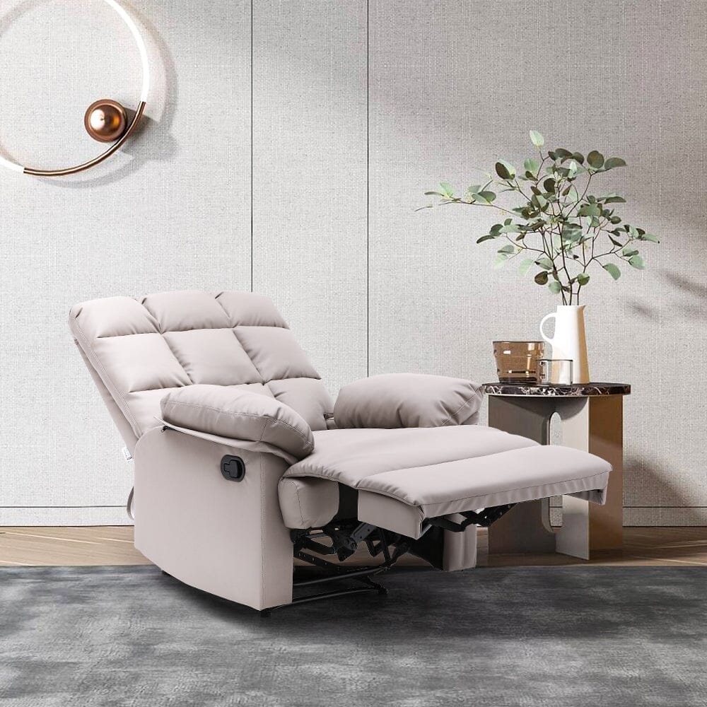 Faux Leather Upholstered Recliner Armchair Armchair Living and Home 