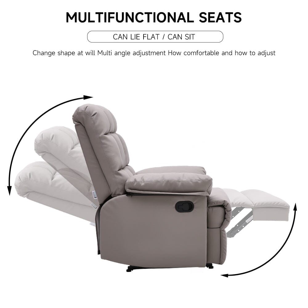 Faux Leather Upholstered Recliner Armchair Armchair Living and Home 