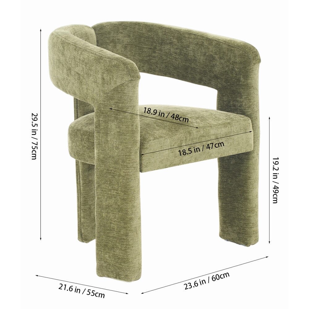 Chenille Leisure Chair Modern Home Seating Living and Home 