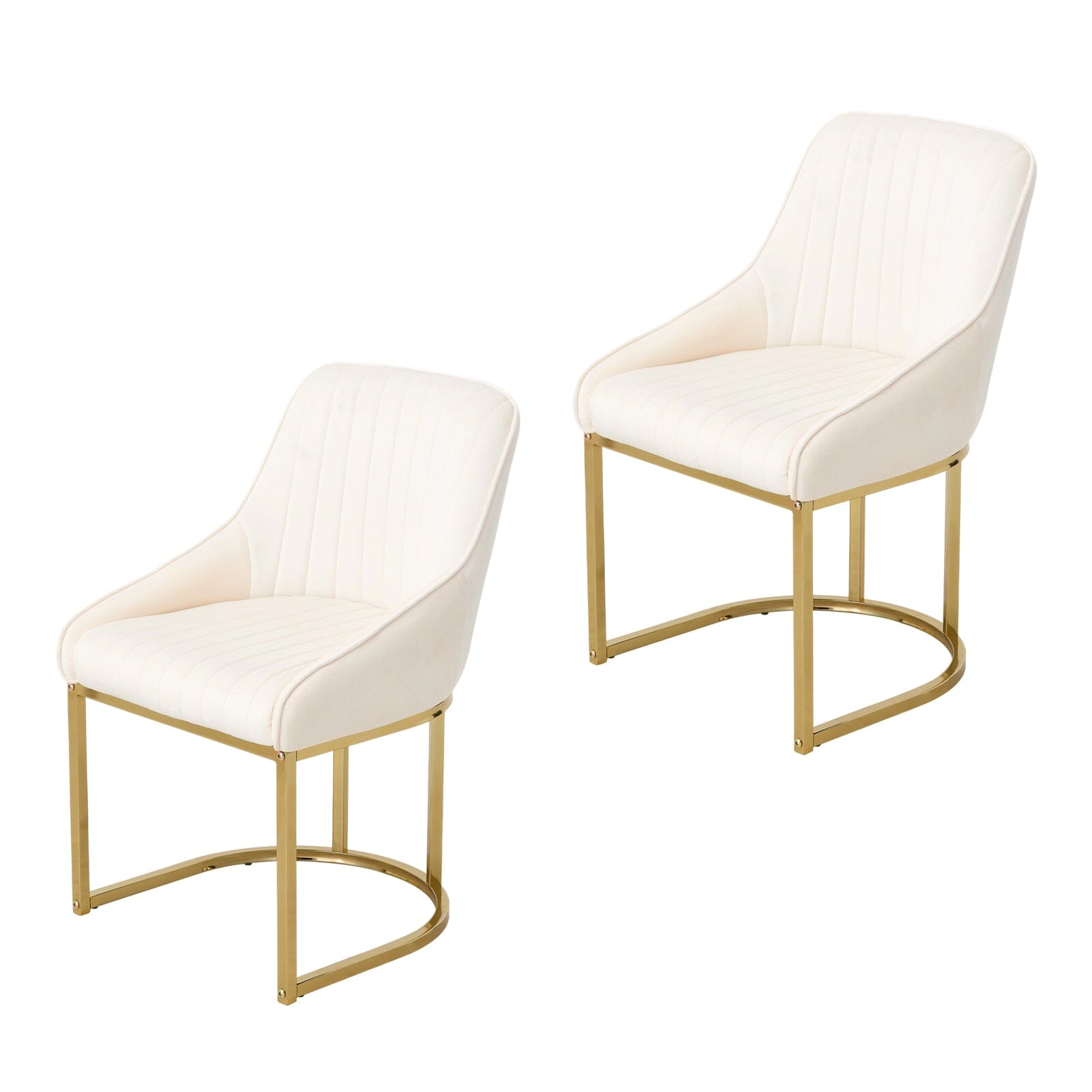 Velvet Dining Chair Gold Leg Pair Seating Living and Home 