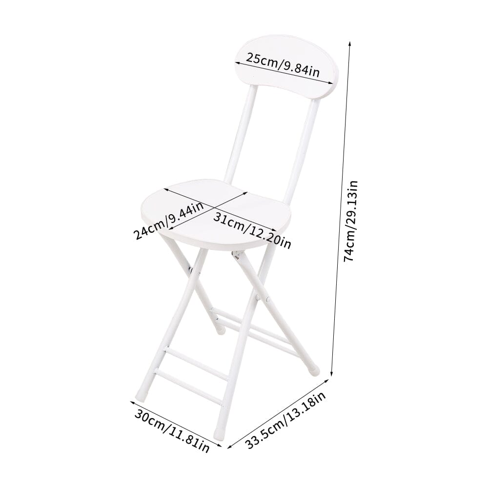 Portable Folding Dining Chair Compact Space Saving Seating Living and Home 