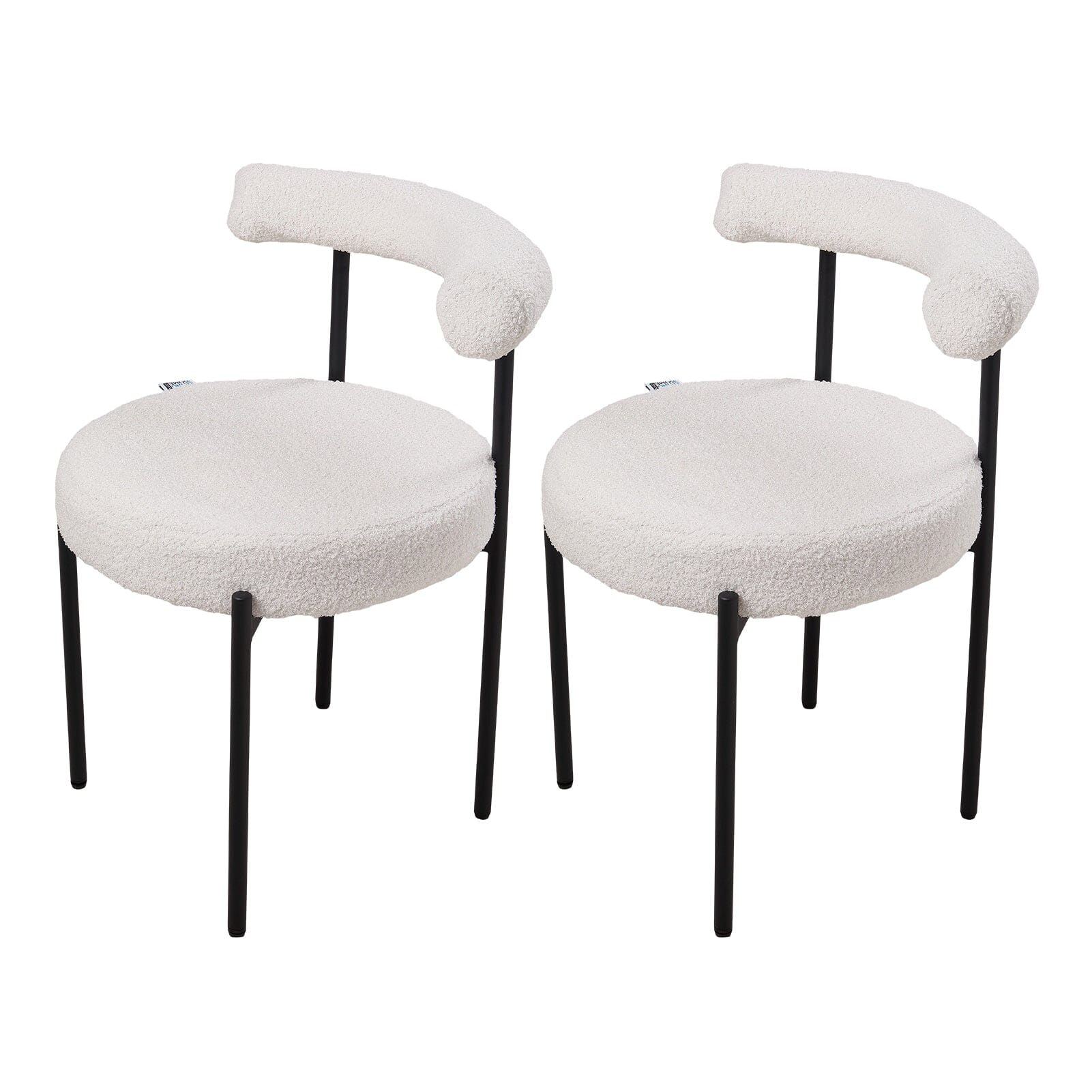 Sherpa Fabric Dining Chair Set Living and Home 