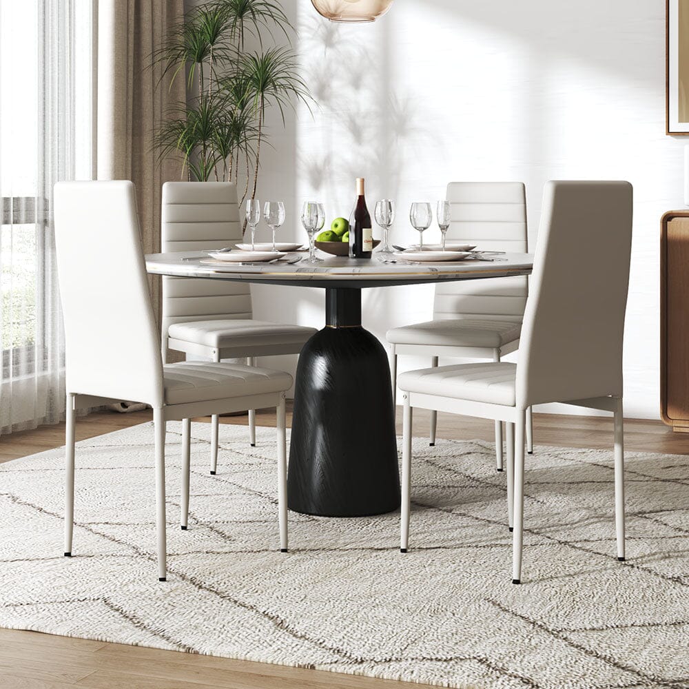 PU Leather Dining Chair Set Living and Home 