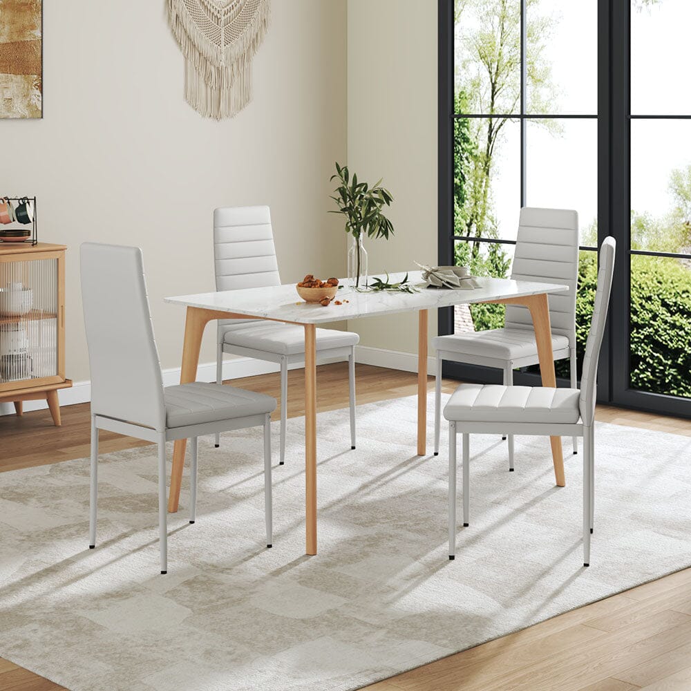 PU Leather Dining Chair Set Living and Home 