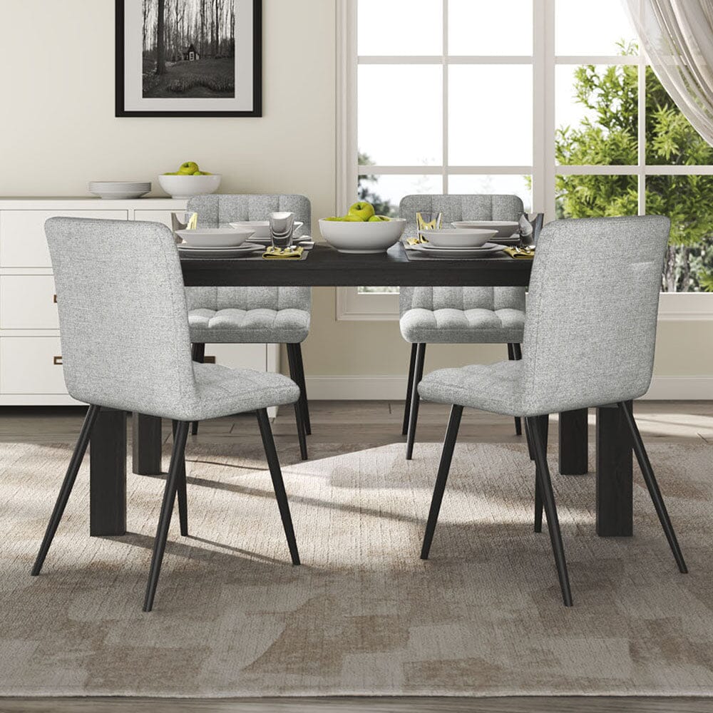 Linen Fabric Dining Chair Set Living and Home 