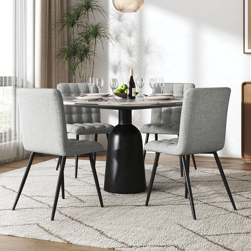 Linen Fabric Dining Chair Set Living and Home 
