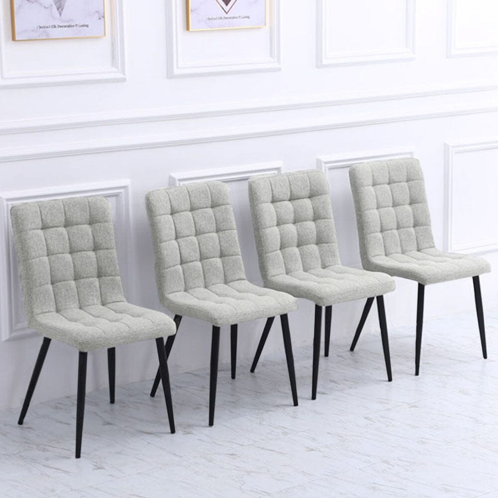 Linen Fabric Dining Chair Set Living and Home 