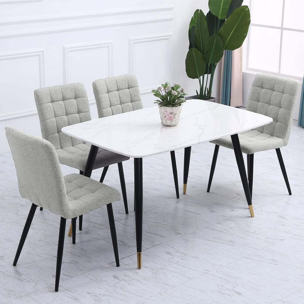 Linen Fabric Dining Chair Set Living and Home 