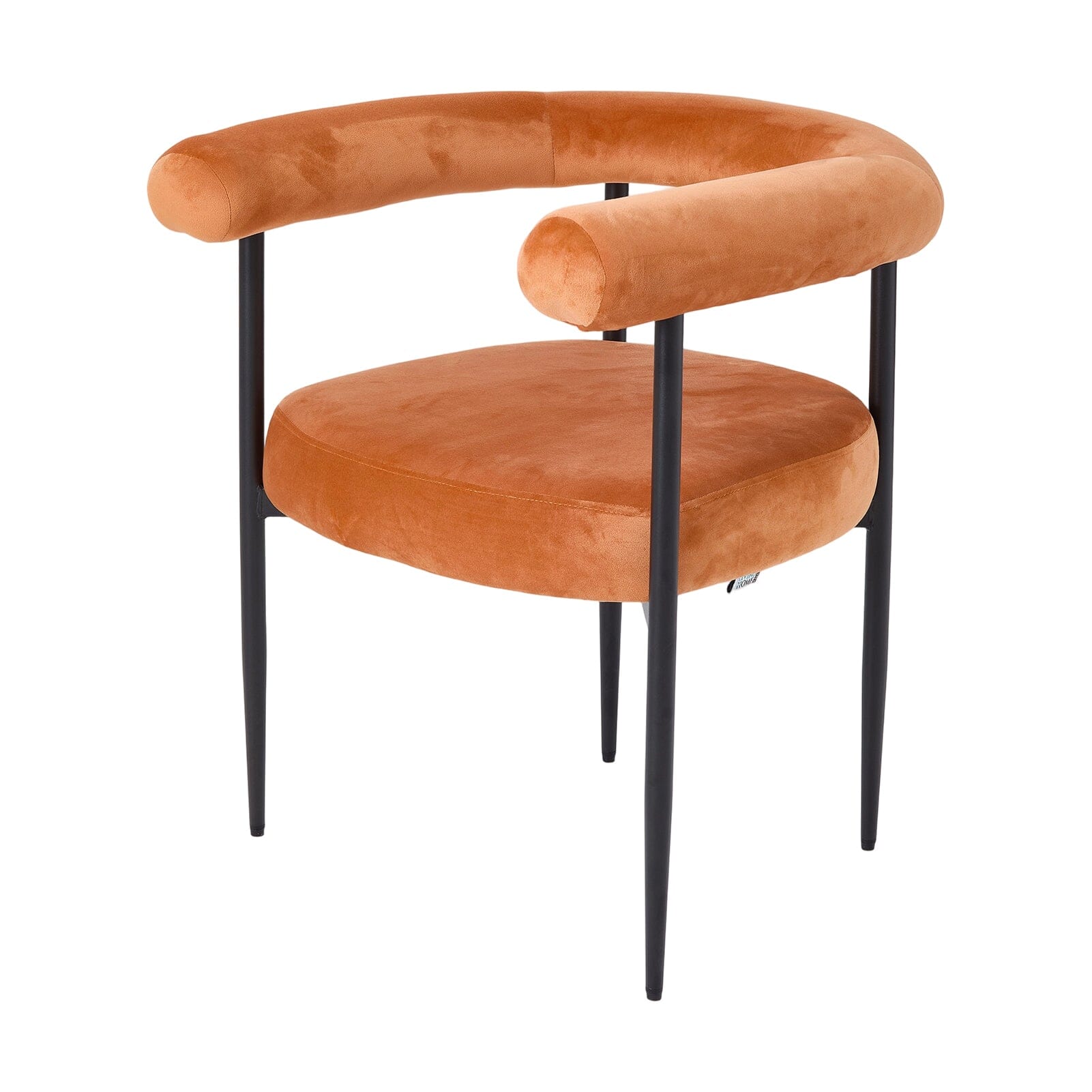 Velvet Dining Chair Set of 2 – Black Metal Legs Living and Home 