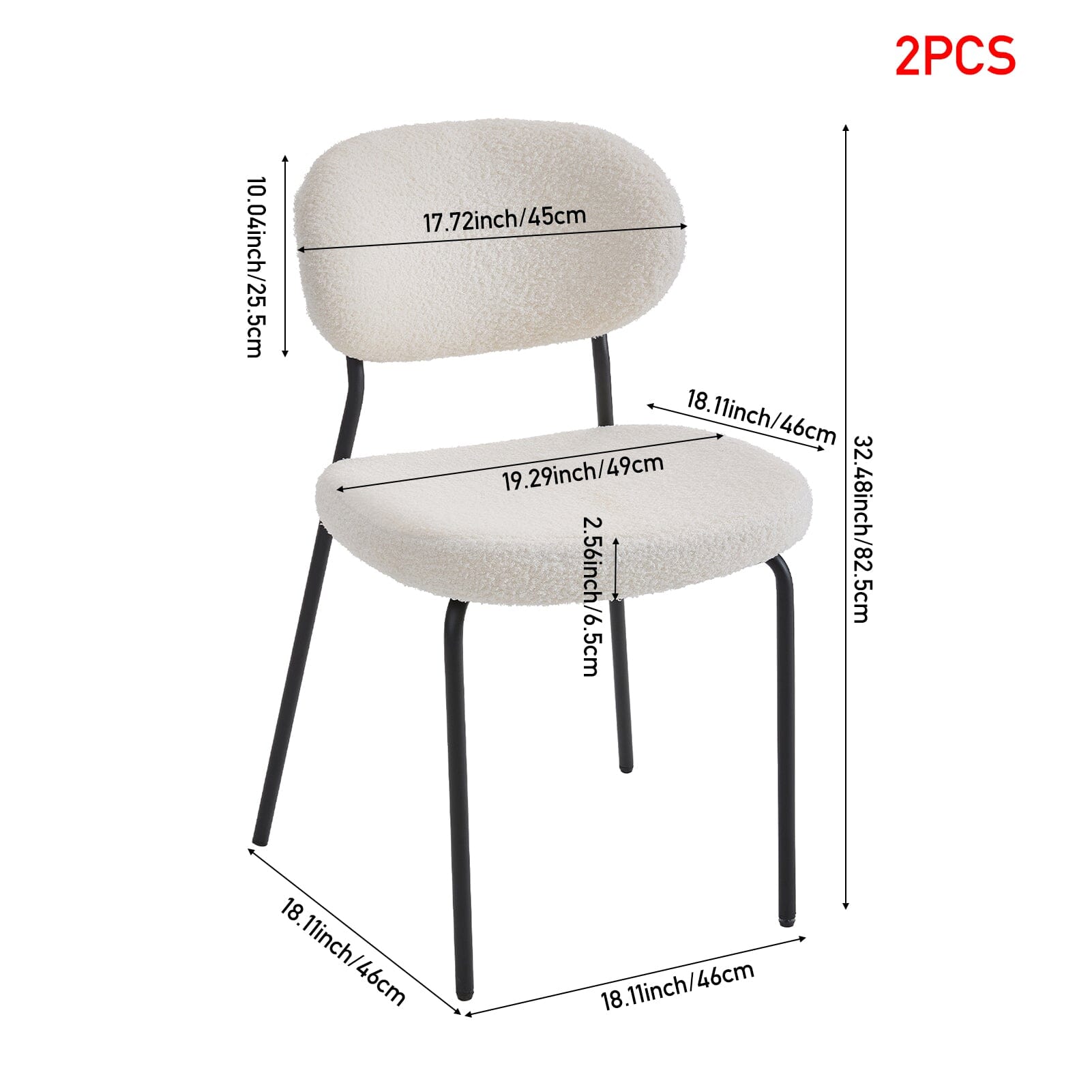 Teddy Fabric Dining Chair Set Living and Home 