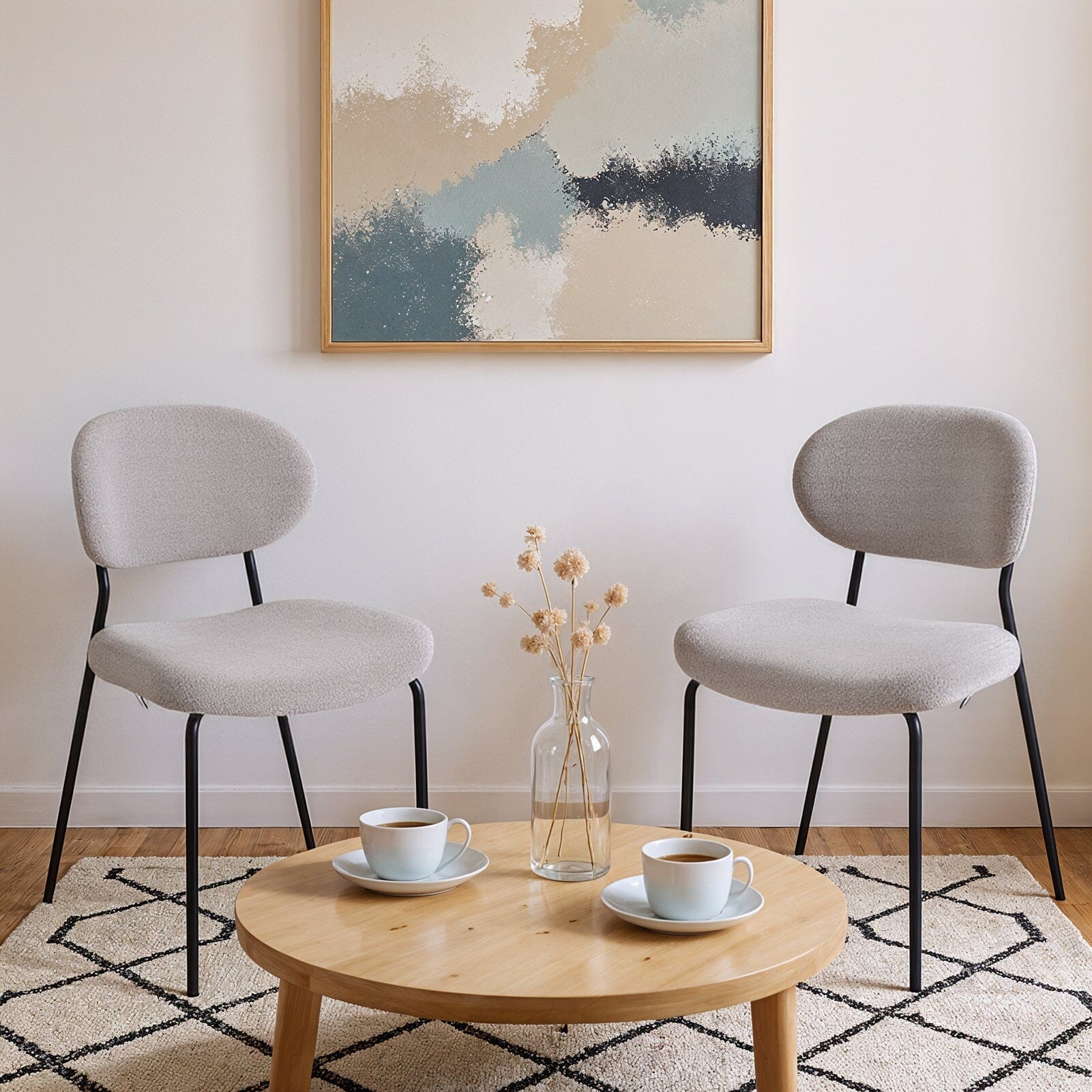 Teddy Fabric Dining Chair Set Living and Home 