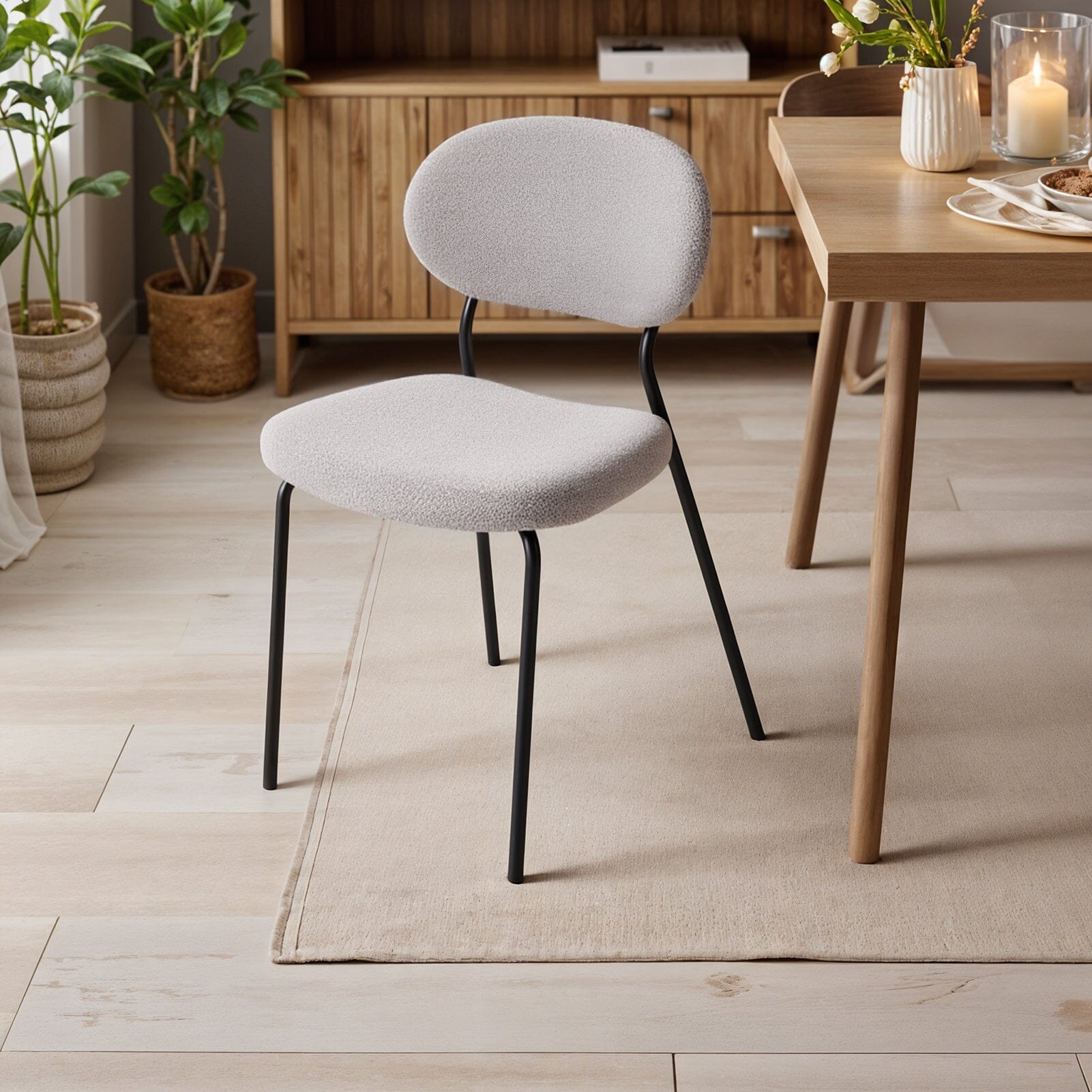 Teddy Fabric Dining Chair Set Living and Home 