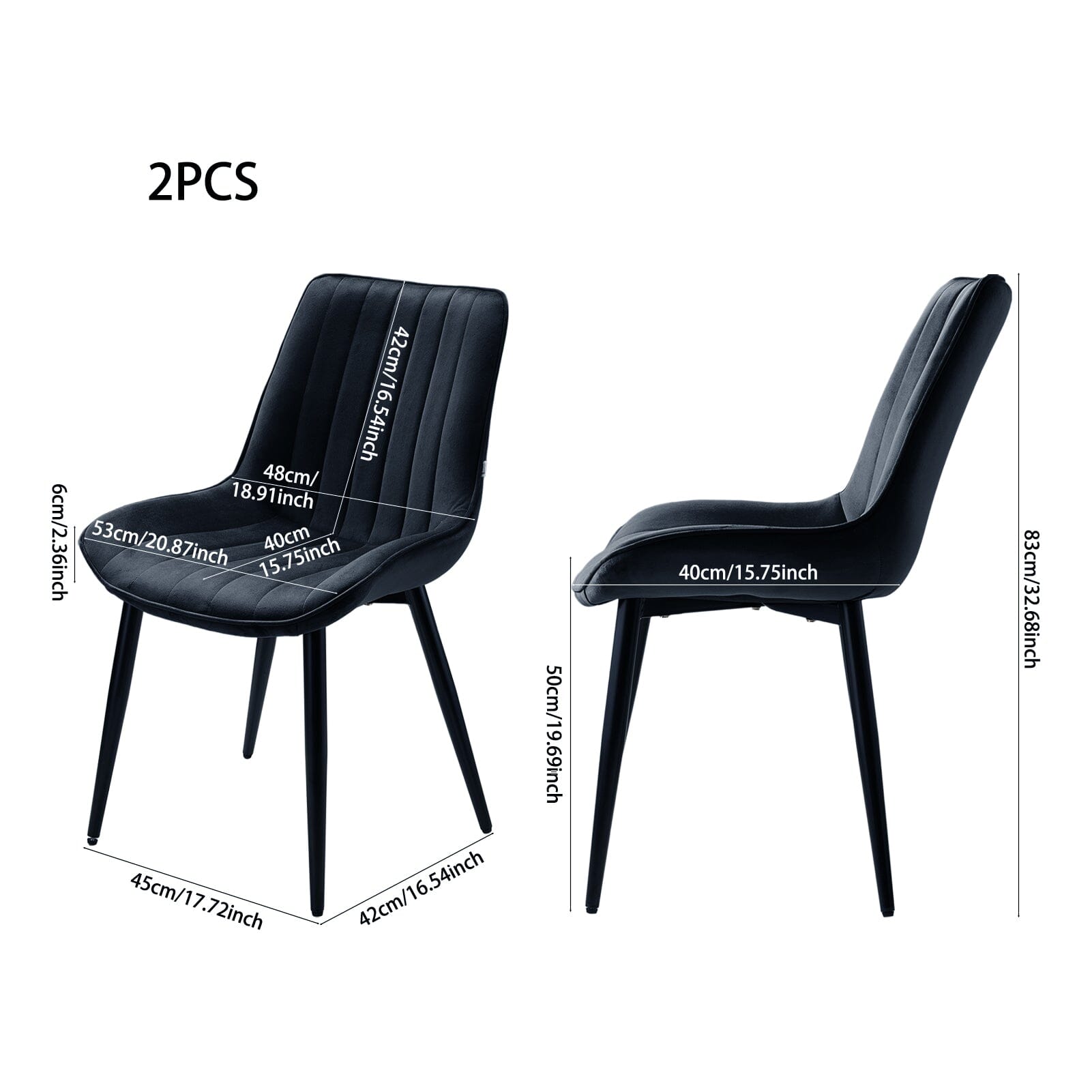 Modern Upholstered Dining Chair Set – Standard Size Living and Home 