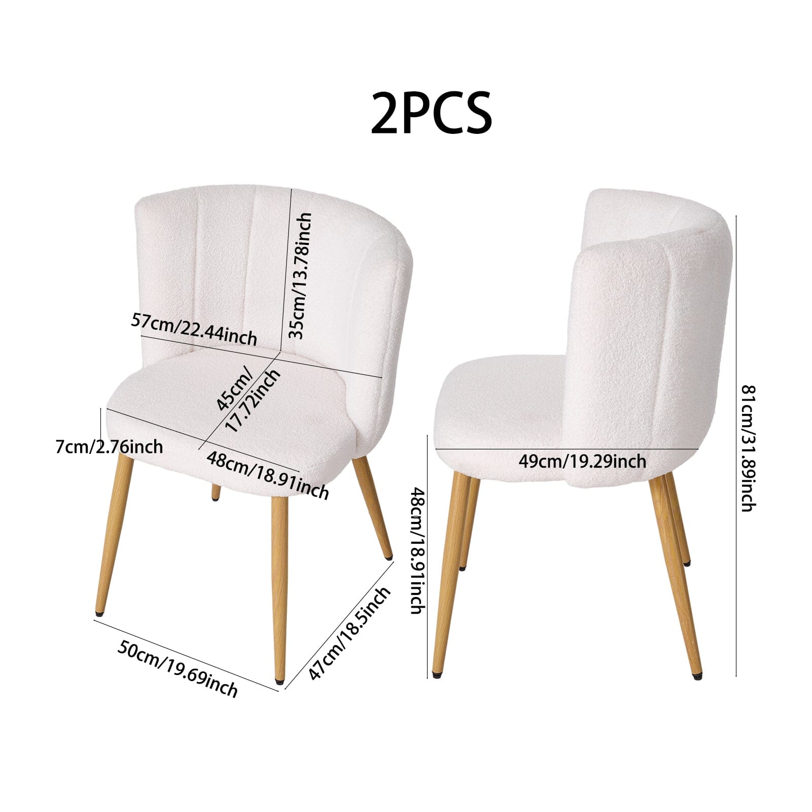 Modern Teddy Upholstered Dining Chair Set Living and Home 