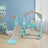 Toddler Swing and Slide Playset for Indoor and Outdoor Living and Home Green 