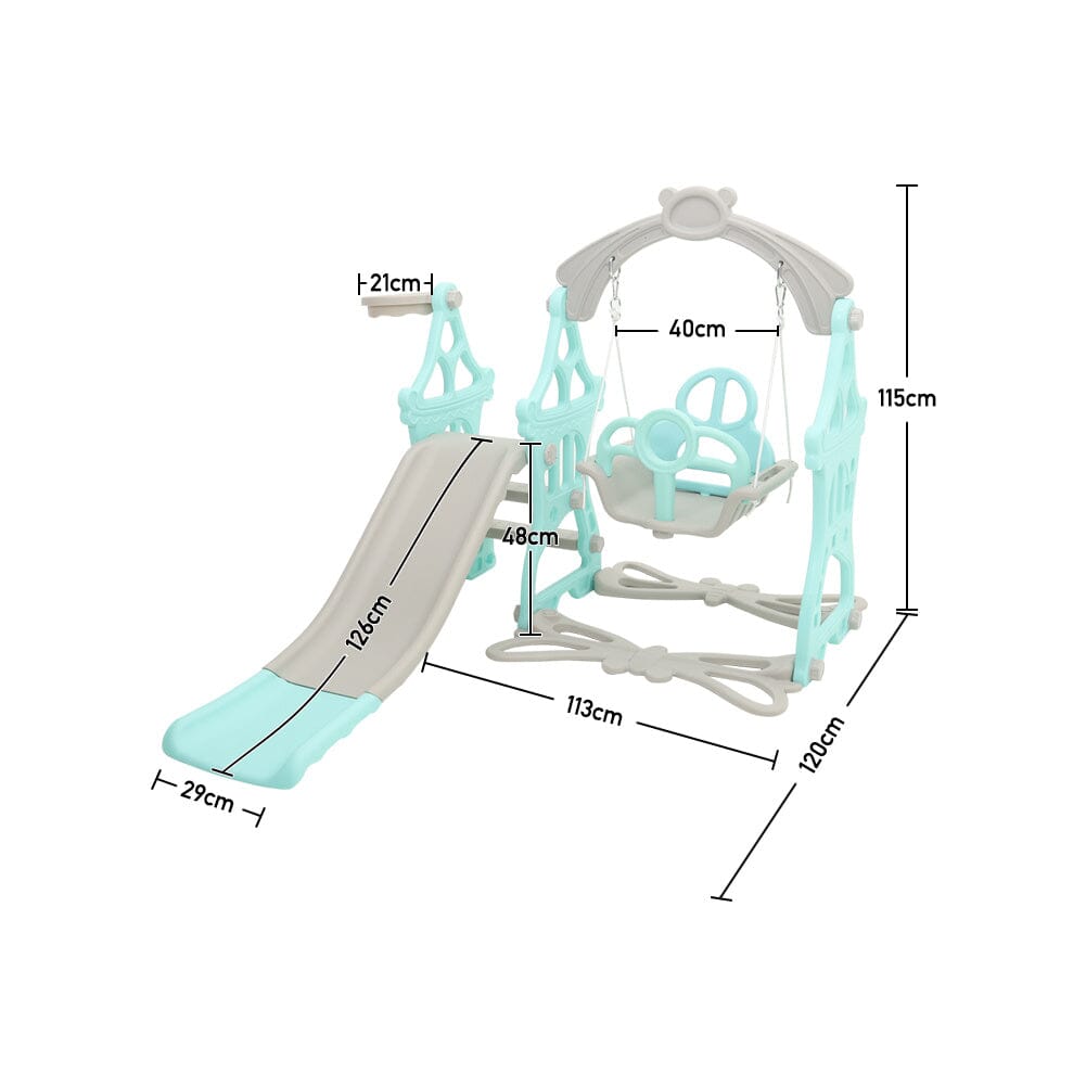 Toddler Swing and Slide Playset for Indoor and Outdoor Living and Home 
