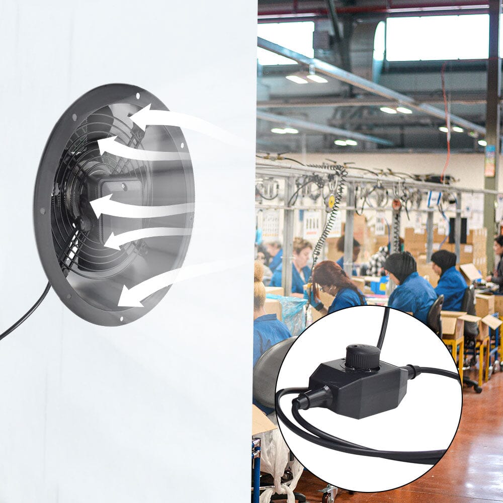 Ventilation Wall-Mounted Exhaust Axial Fan 8/10/12/14/16/18/20/22 inch Living and Home 