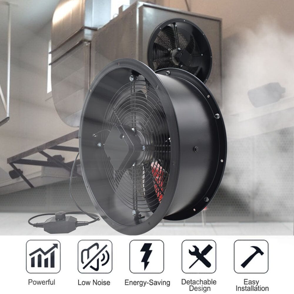 Ventilation Wall-Mounted Exhaust Axial Fan 8/10/12/14/16/18/20/22 inch Living and Home 