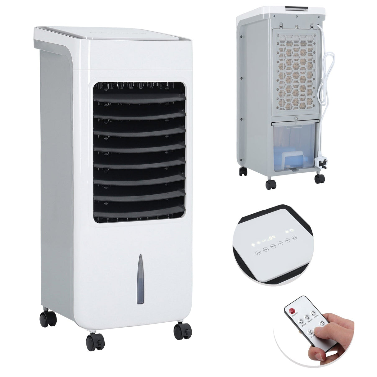 69cm H 6L Multifunctional Anion Air Conditioner 80W Cooling Power Portable Air Conditioners Living and Home