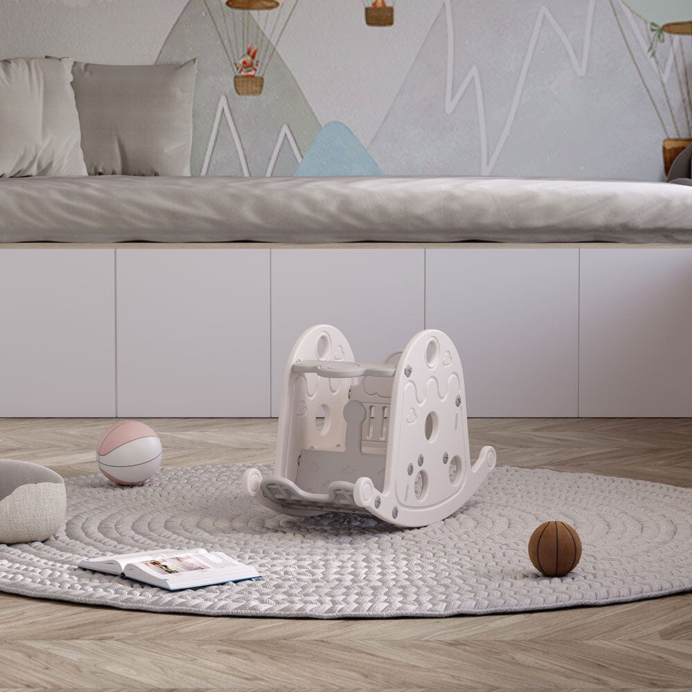 Grey Floor Standing Toddler Rocking Chair Plastic Toy – Living and Home