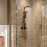 Blank Square Shower Column Triple Function Shower Mixer Set Shower Systems Living and Home 