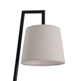 150cm H Metal Tray Table Floor Lamp with Linen Lampshade Floor Lamps Living and Home 