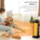 Intellectual Black Electric PTC Ceramic Heater with Remote Control Freestanding Patio Heaters Living and Home 