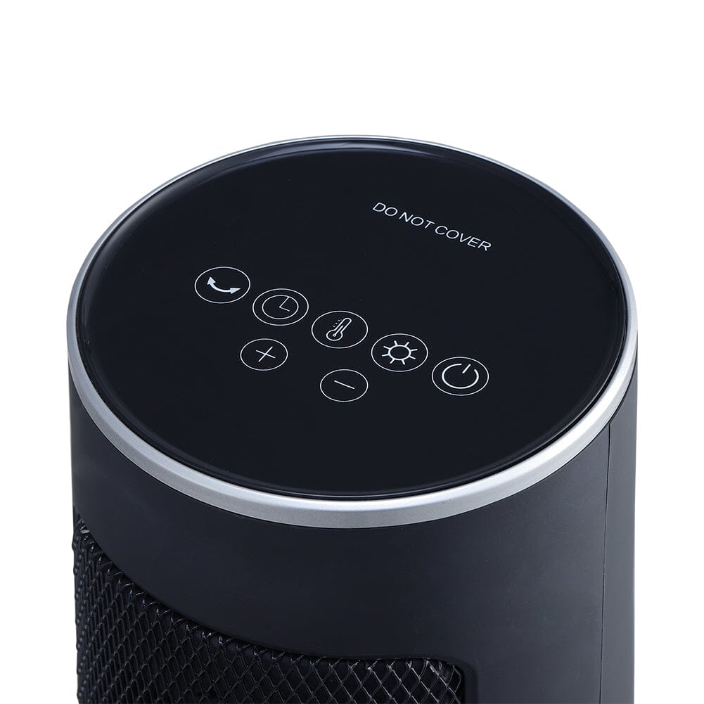 Intellectual Black Electric PTC Ceramic Heater with Remote Control Freestanding Patio Heaters Living and Home 