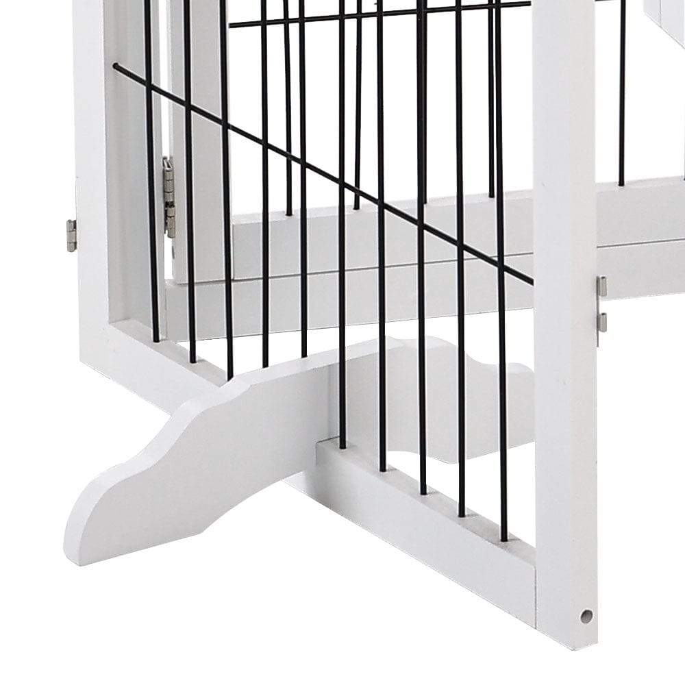 4-Panel Wooden Folding Pet Playpen Pet Playpens Living and Home 