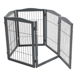 4-Panel Wooden Folding Pet Playpen Pet Playpens Living and Home 