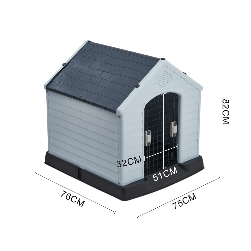 82cm H Outdoor Waterproof Dog House with Air Vents and Door