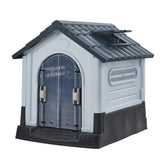 Small/Medium Weatherproof Comfortable Dog House Kennel with Skylight and Door Dog Houses Living and Home 