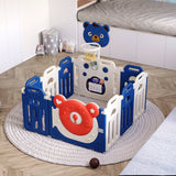 Baby Playpen Kids Safety Gate with Basketball Hoop