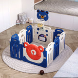 Baby Playpen Kids Safety Gate with Basketball Hoop Kids Basketball Hoops Living and Home 123cm W x 123cm D x 65cm H 