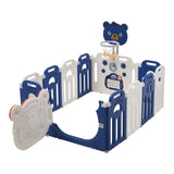 Baby Playpen Kids Safety Gate with Basketball Hoop Kids Basketball Hoops Living and Home 