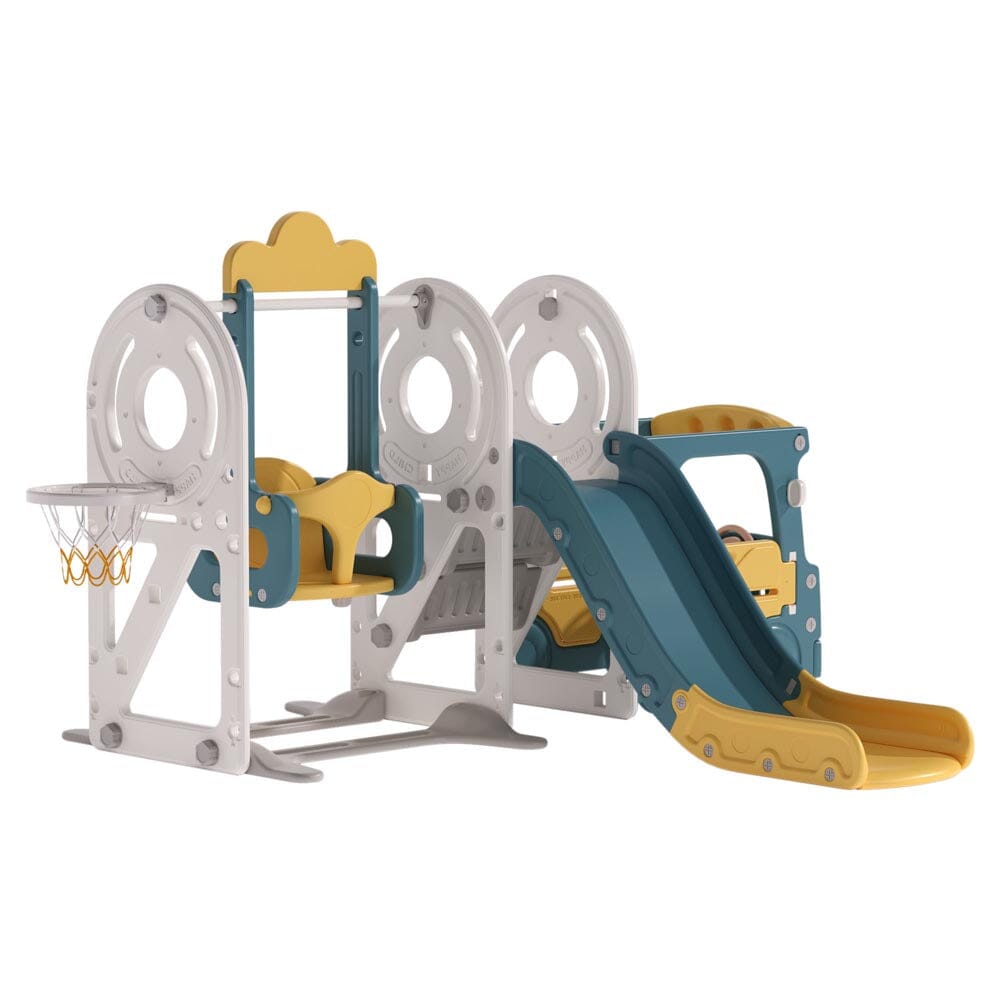 3-in-1 Kids Toddler Swing and Slide Set Climber Playset Swing & Slide Living and Home 
