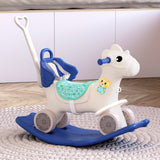 2-in-1 Kids Plastic Rocking Horse Living and Home Blue 