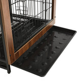 Brown Wooden Wire Dog Crate Pet Cage Dog Houses Living and Home 