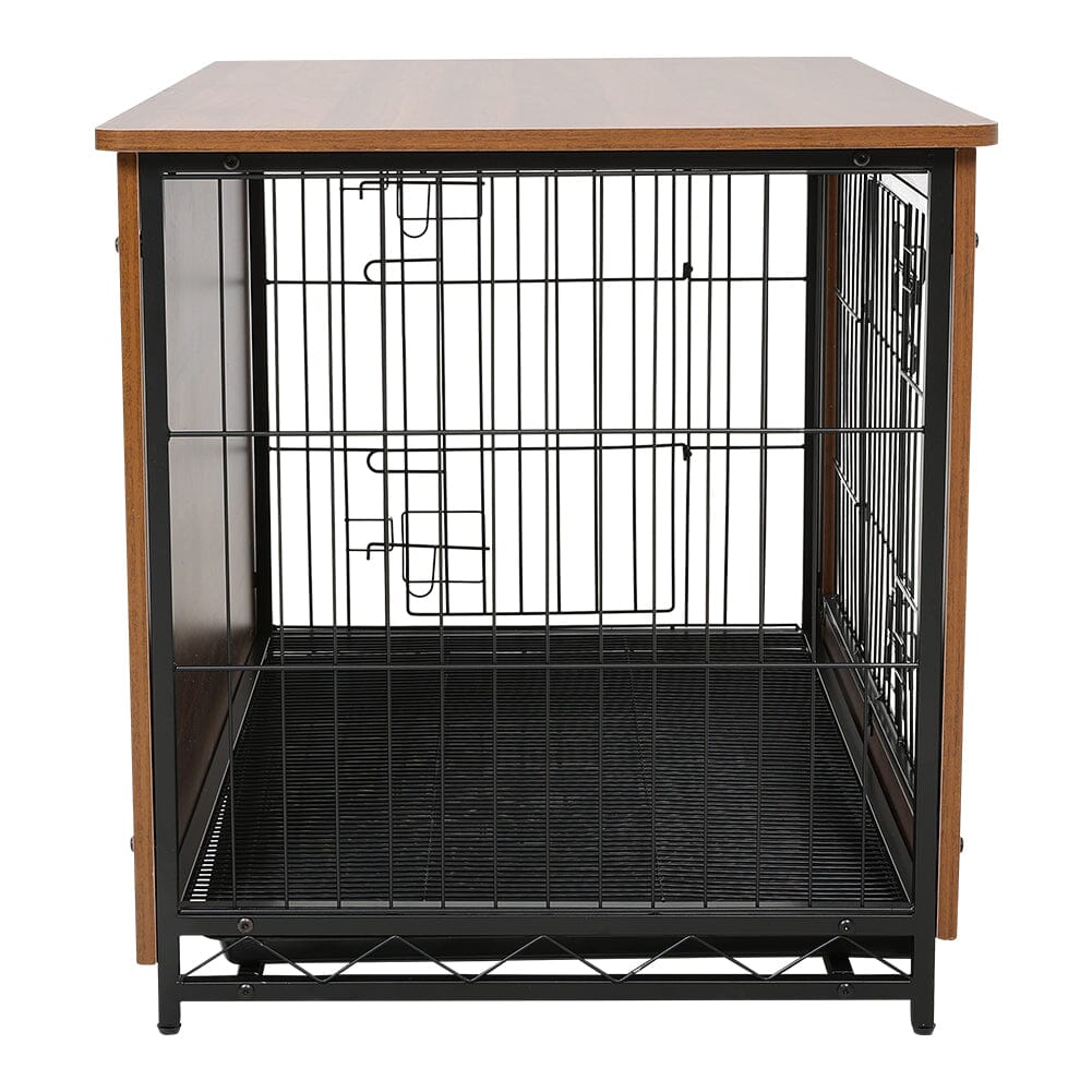 Brown Wooden Wire Dog Crate Pet Cage Dog Houses Living and Home 