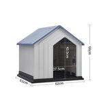 Small Blue Plastic Pet House with Iron Door Living and Home 