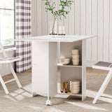 3ft W Multifunctional Folding Dining Table for Small Spaces with 2