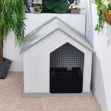 Waterproof Plastic Dog House Pet Kennel with Door Living and Home 