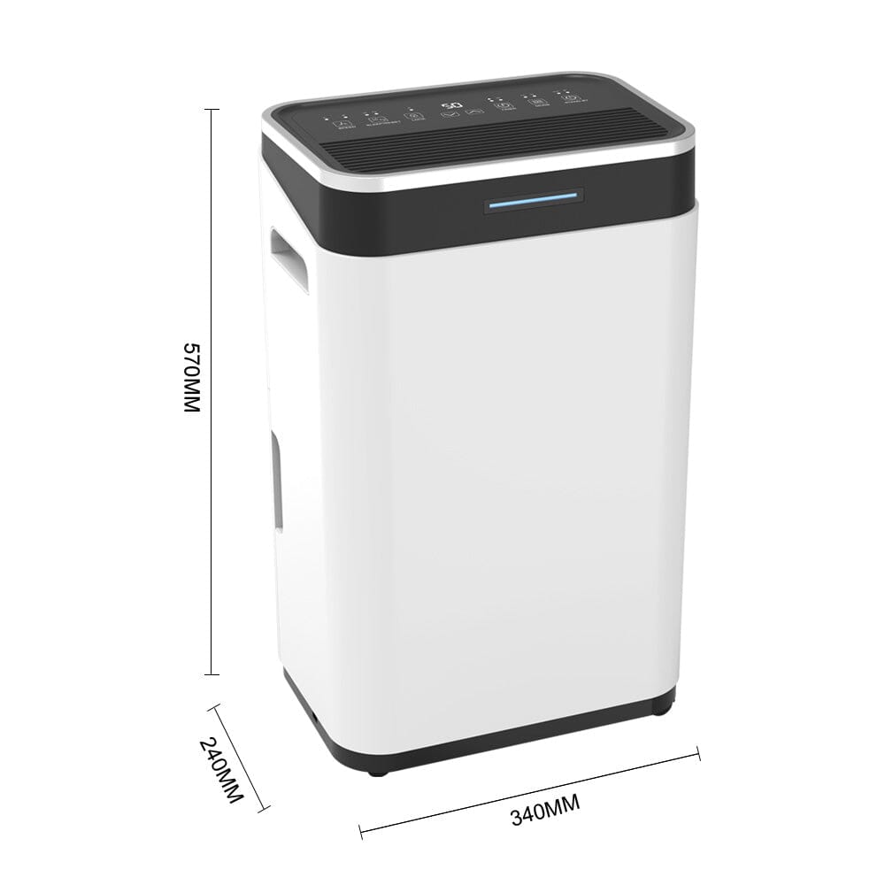 WiFi 20L White Dehumidifier with Wheels Timer function Dehumidifiers Living and Home 